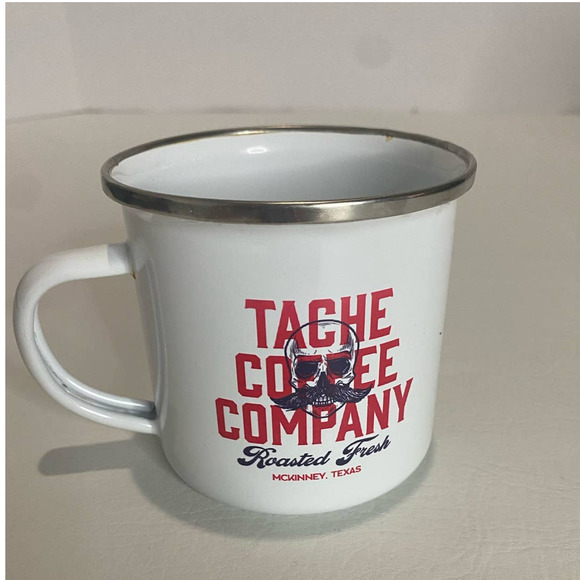 TACHE COFFE COMPANY Enamel Mug Roasted Fresh - Picture 1 of 4